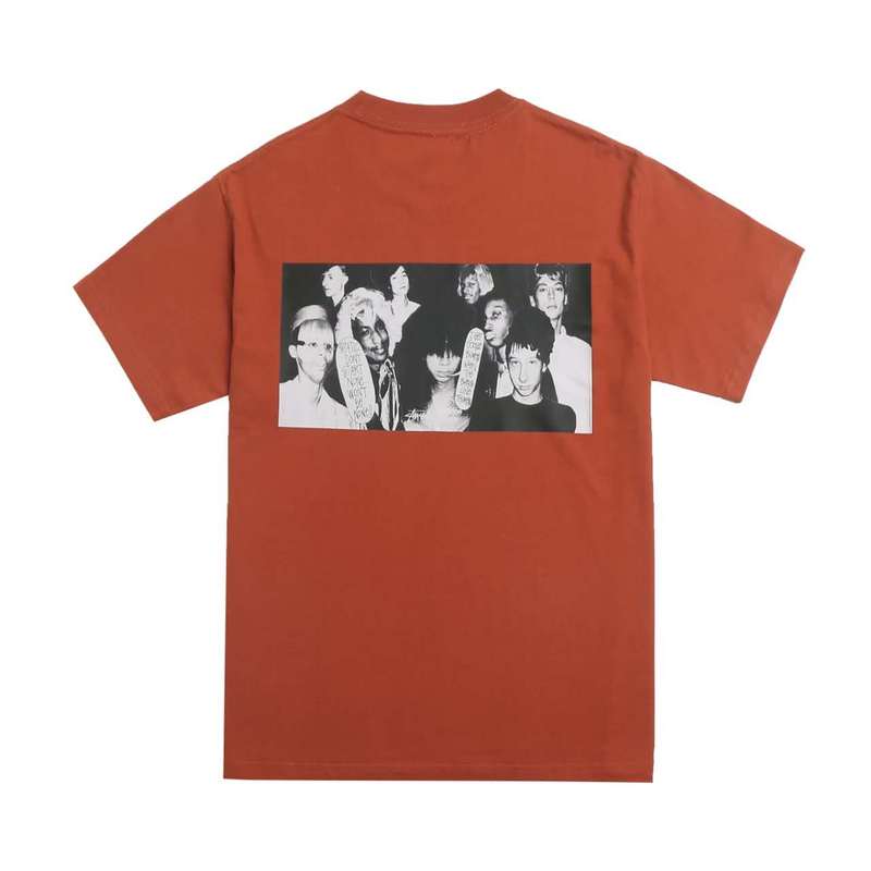 Футболка Stussy Outdated Photo - Print "Red/Orange" фото № 2