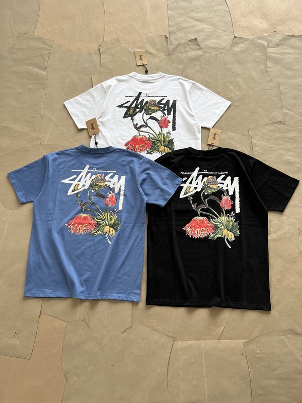 Футболка Stussy Flower Picture "Black" фото № 2