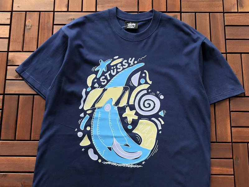 Футболка Stussy Sea Figures "Blue" фото № 2