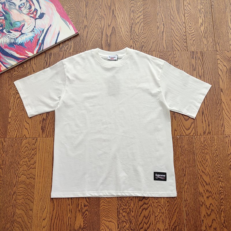 Футболка Supreme X Balenciaga Stripes Print "White" фото № 9