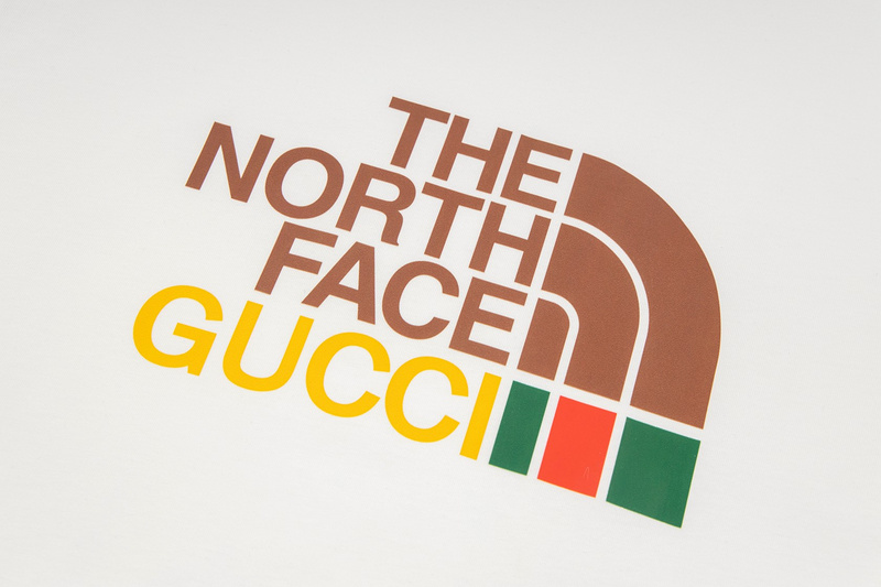 Футболка Gucci x The North Face Three Lines Print "White" фото № 3