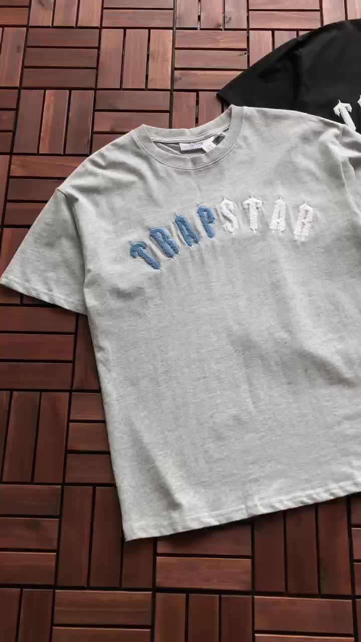 Футболка Trapstar Two Color Logo Inscription "Gray" фото № 6