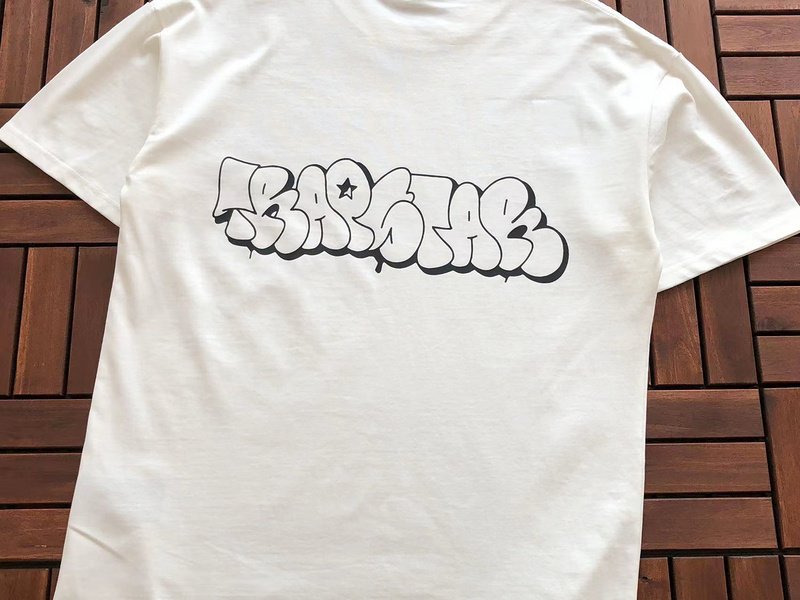 Футболка Trapstar Inscription From Rounded Letters With Star "White" фото № 3