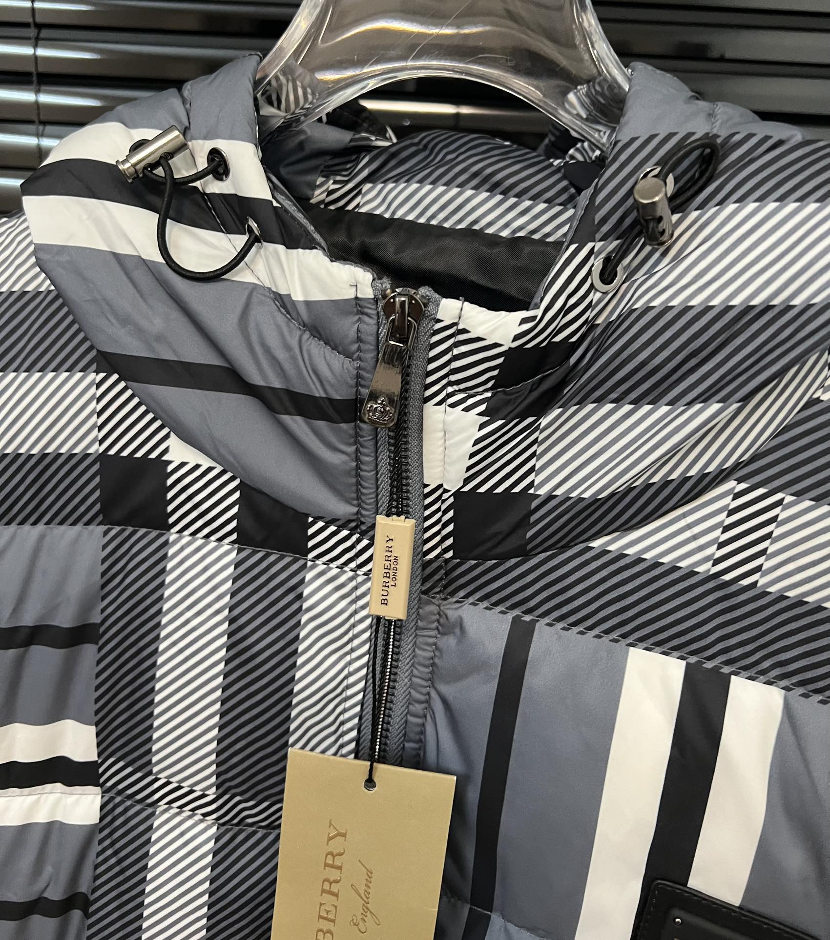 Пуховик Burberry Urban Patchwork "Grey" фото № 9