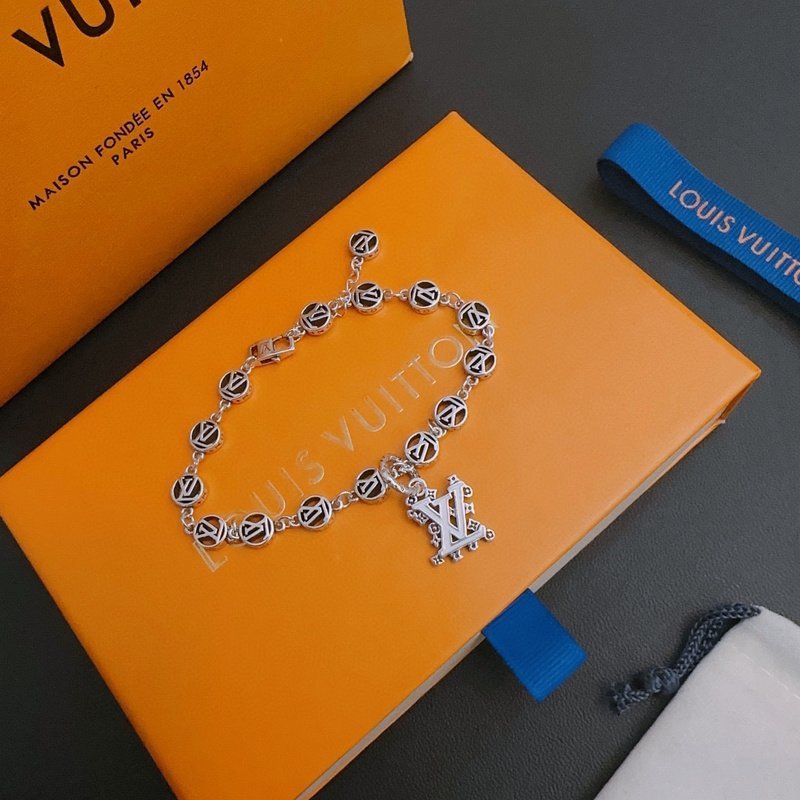Браслет Louis Vuitton Repeating Logo In Circle "Silver" фото № 3