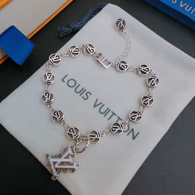 Браслет Louis Vuitton Repeating Logo In Circle "Silver" фото № 2