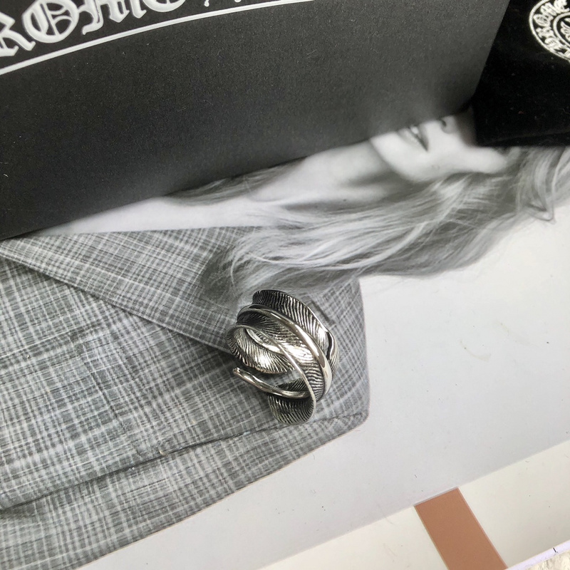 Кольцо Chrome Hearts Unclosed A Feather "Silver" фото № 4