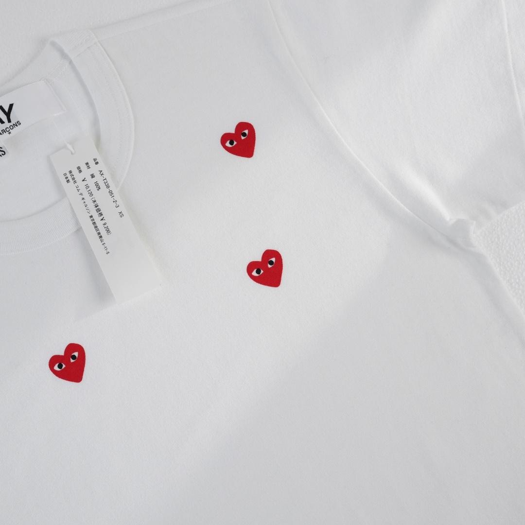 Футболка Comme des Garçons Play Multi Small Heart "White" фото № 3