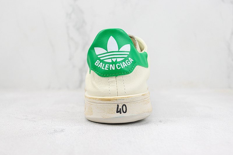 Adidas x Balenciaga Stan Smith "Off White/Green" фото № 9