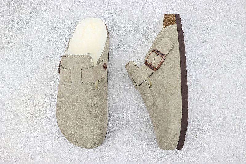 Birkenstock Boston Shearling "Whale Gray" фото № 6