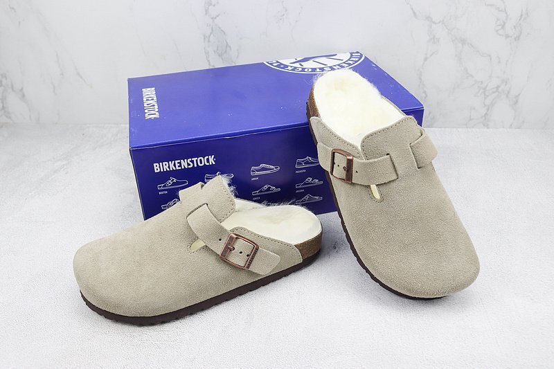 Birkenstock Boston Shearling "Whale Gray" фото № 7