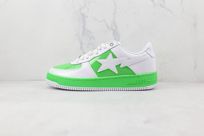 A Bathing Ape Bape Sta Patent Leather "Light Green" фото № 2