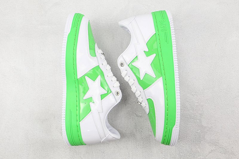 A Bathing Ape Bape Sta Patent Leather "Light Green" фото № 7
