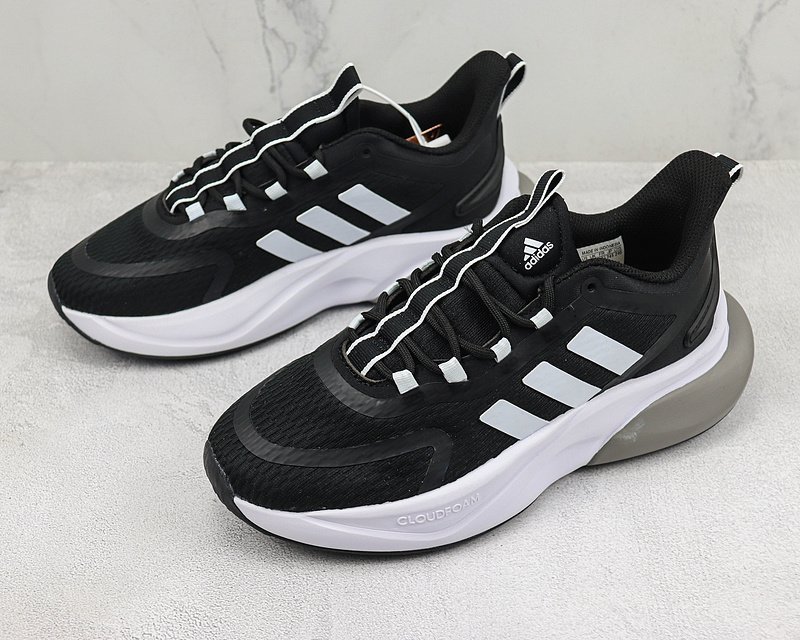 Adidas Alphabounce+ "Black Carbon/White" фото № 5