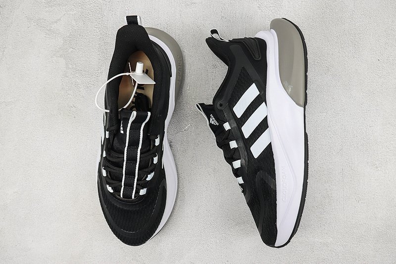 Adidas Alphabounce+ "Black Carbon/White" фото № 6