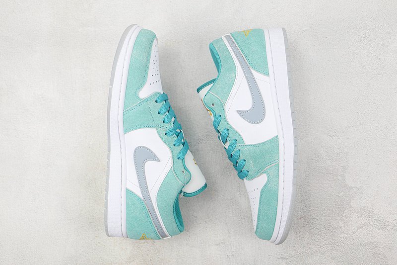 Air Jordan 1 Low SE "New Emerald/White/Light Steel Grey" фото № 7