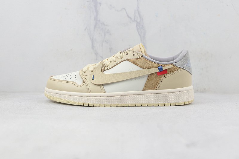 Off-White x Air Jordan 1 Low "Yellow/White Apricote" фото № 2