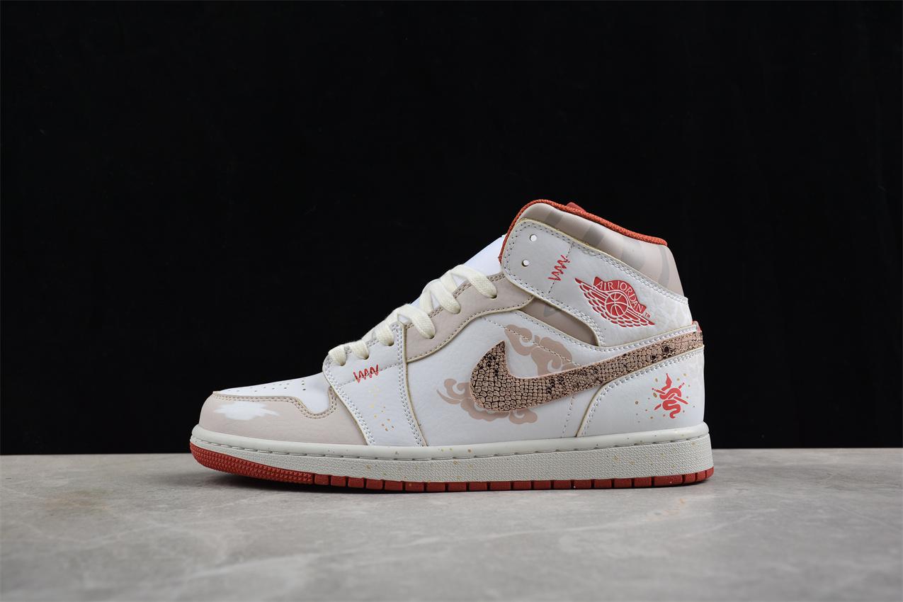 Air Jordan 1 Mid SE "White Dune Red" фото № 2