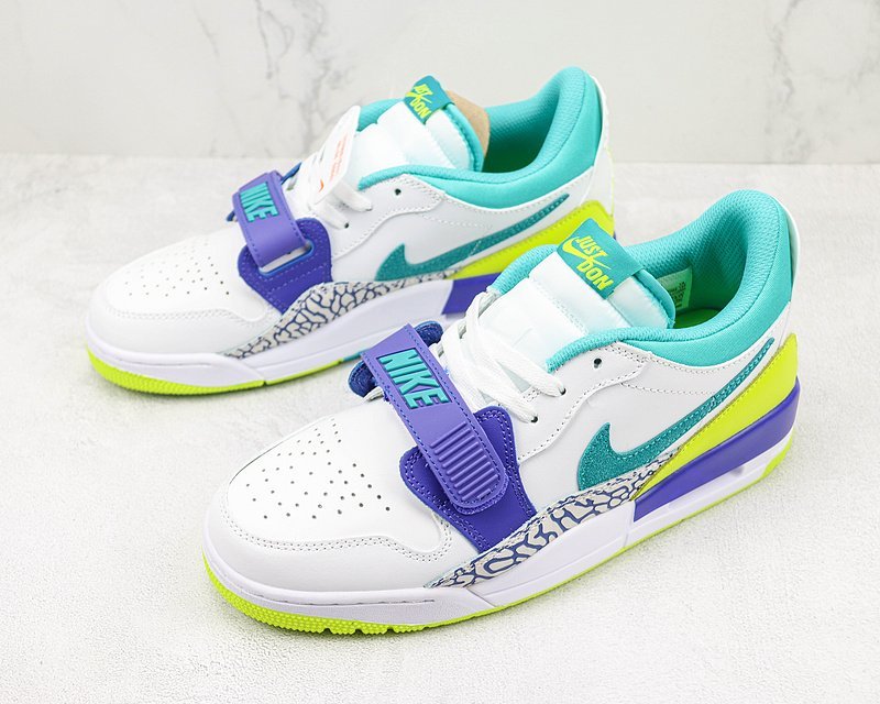 Just Don x Air Jordan Legacy 312 Low "Neon Aquamarine White Blue" фото № 5