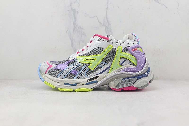 Balenciaga Runner "White/Neon Yellow/Purple" фото № 2