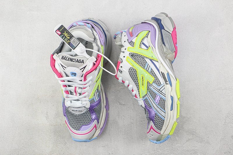 Balenciaga Runner "White/Neon Yellow/Purple" фото № 6