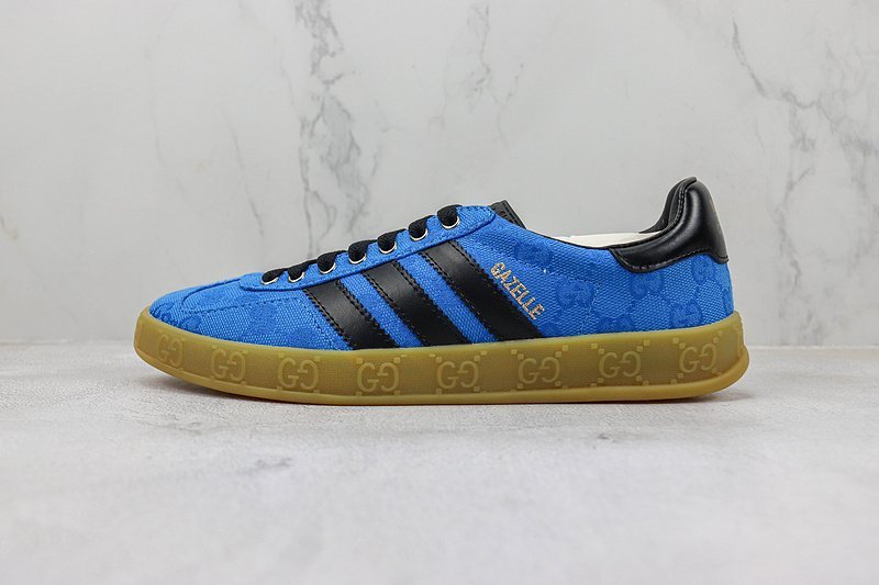 Adidas x Gucci Gazelle "Blue/Black/Beige" фото № 2