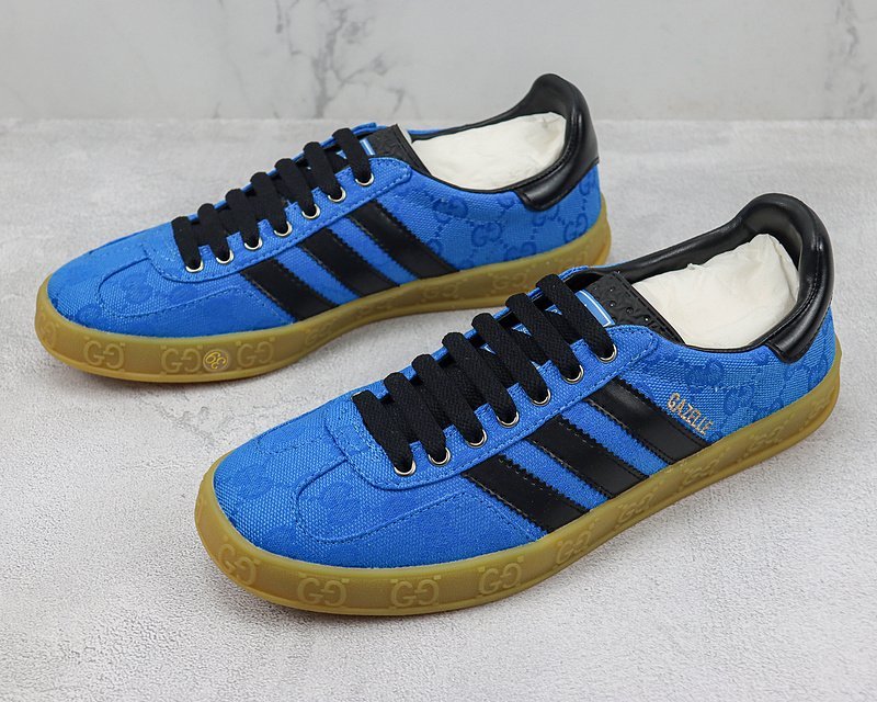 Adidas x Gucci Gazelle "Blue/Black/Beige" фото № 5