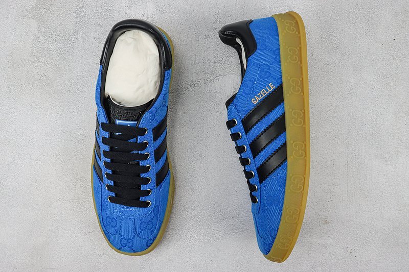 Adidas x Gucci Gazelle "Blue/Black/Beige" фото № 6