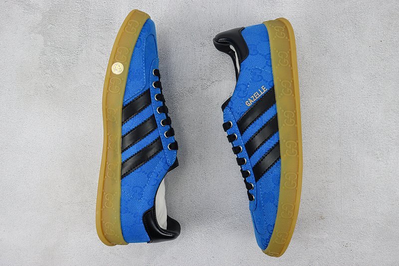 Adidas x Gucci Gazelle "Blue/Black/Beige" фото № 7
