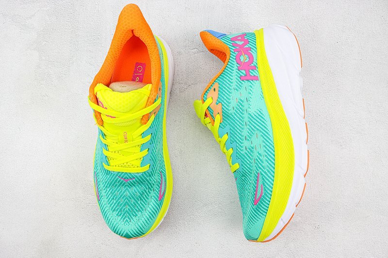 Hoka One One Clifton 9 "Turquoise/Yellow" фото № 6