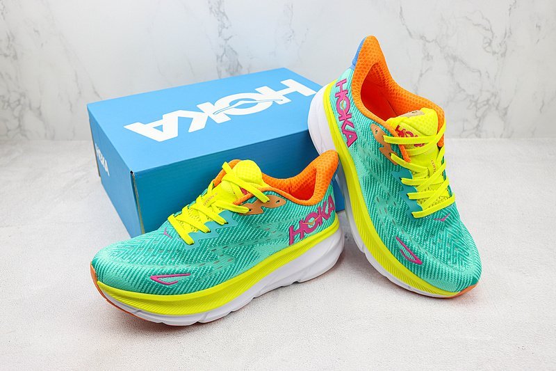 Hoka One One Clifton 9 "Turquoise/Yellow" фото № 7