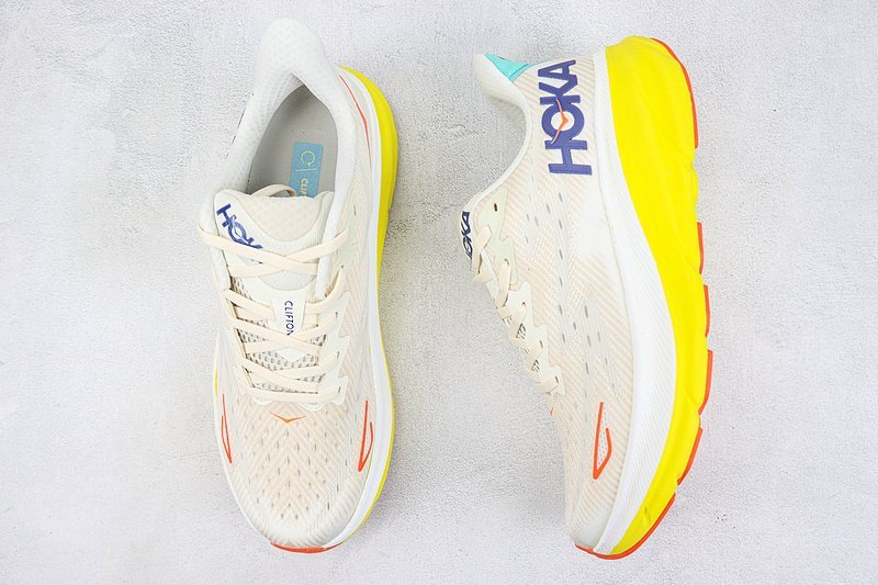 Hoka One One Clifton 9 "Cream White/Yellow" фото № 6