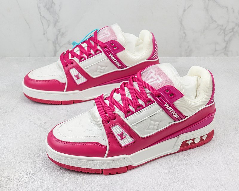 Louis Vuitton LV Trainer 2021 Low "White Fuchsia" фото № 5