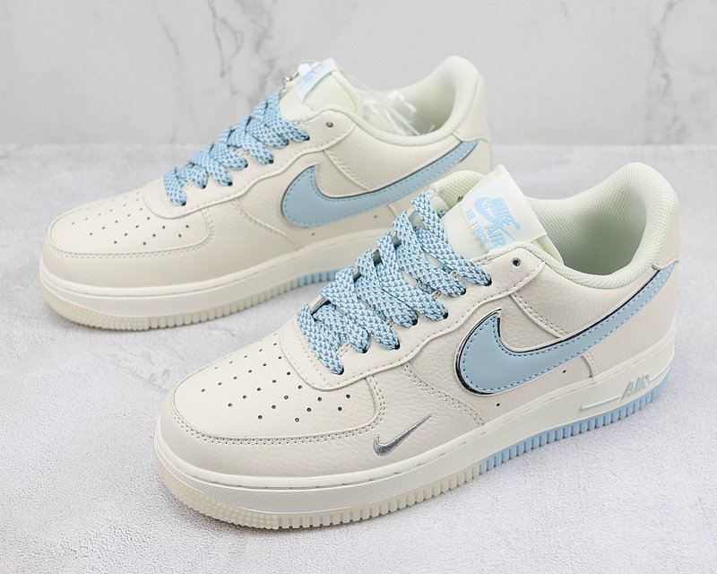 Nike Air Force 1 Low "Light Blue/Silver/Off White" фото № 5