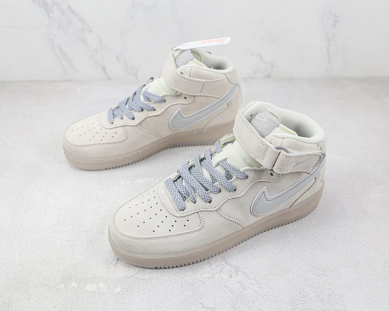 Nike Air Force 1 Mid "Suede Light Beige/Grey/White" фото № 5
