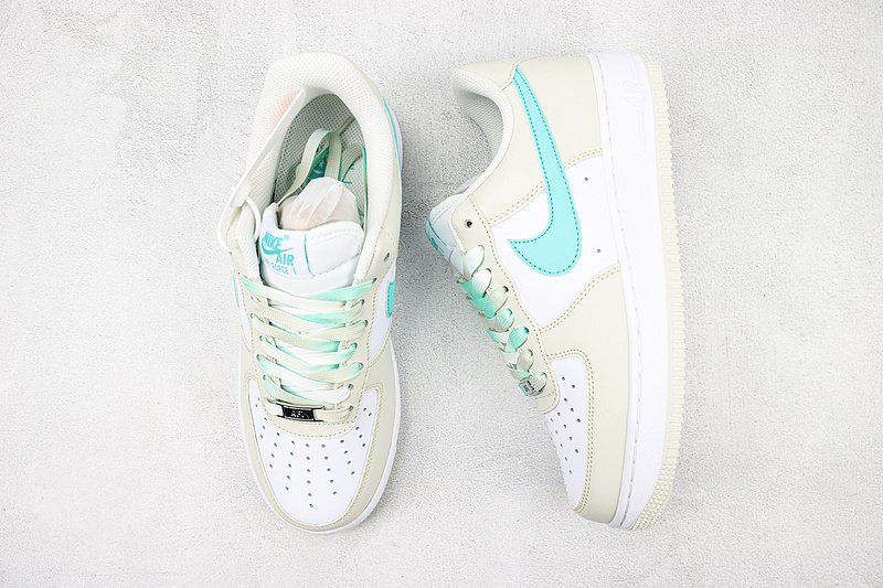 Nike Air Force 1 Low "Mocha Green/White/Blue" фото № 6