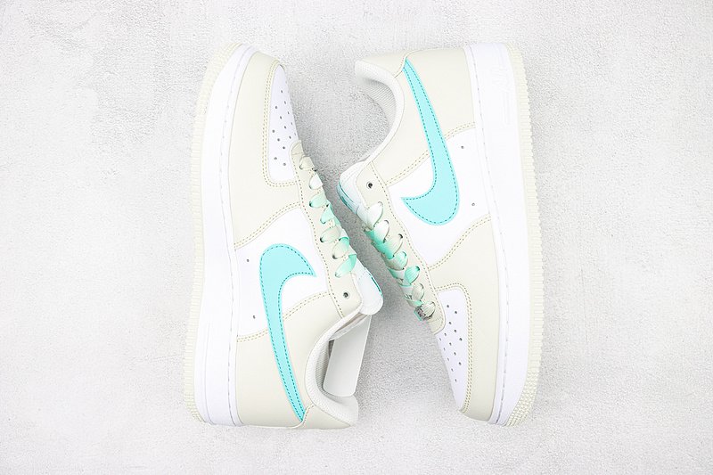 Nike Air Force 1 Low "Mocha Green/White/Blue" фото № 7