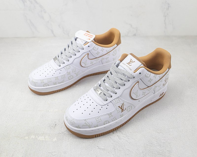 Louis Vuitton x Nike Air Force 1 Low "White/Mocha Brown" фото № 5