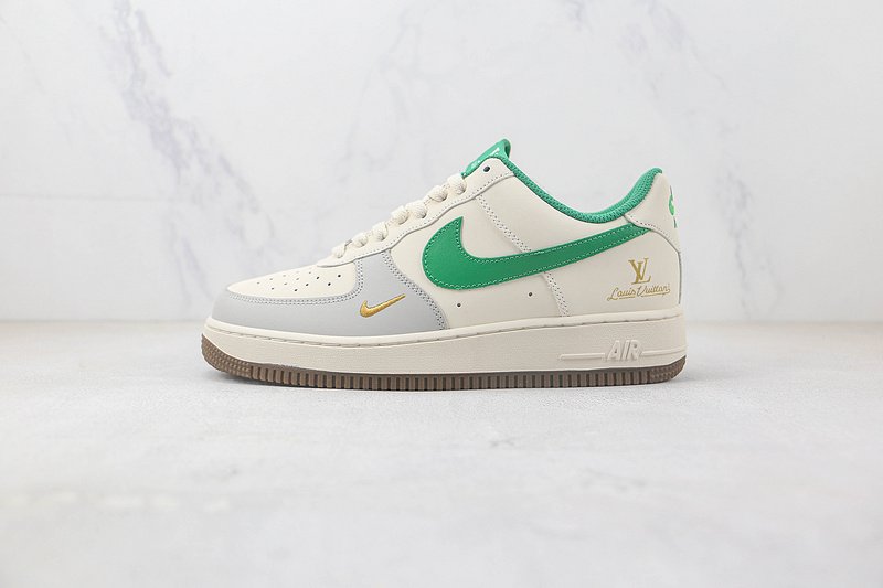 Louis Vuitton x Nike Air Force 1 Low "Cream White/Green/Gold" фото № 2