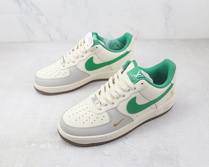 Louis Vuitton x Nike Air Force 1 Low "Cream White/Green/Gold" фото № 5