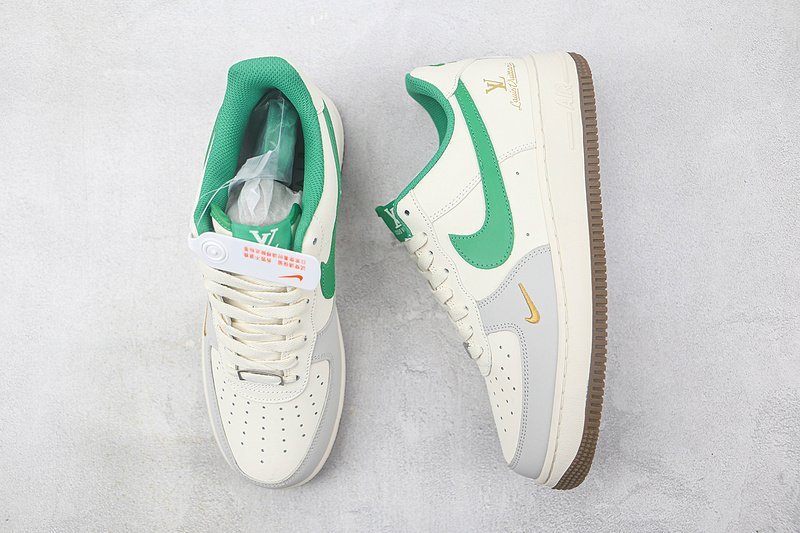 Louis Vuitton x Nike Air Force 1 Low "Cream White/Green/Gold" фото № 7