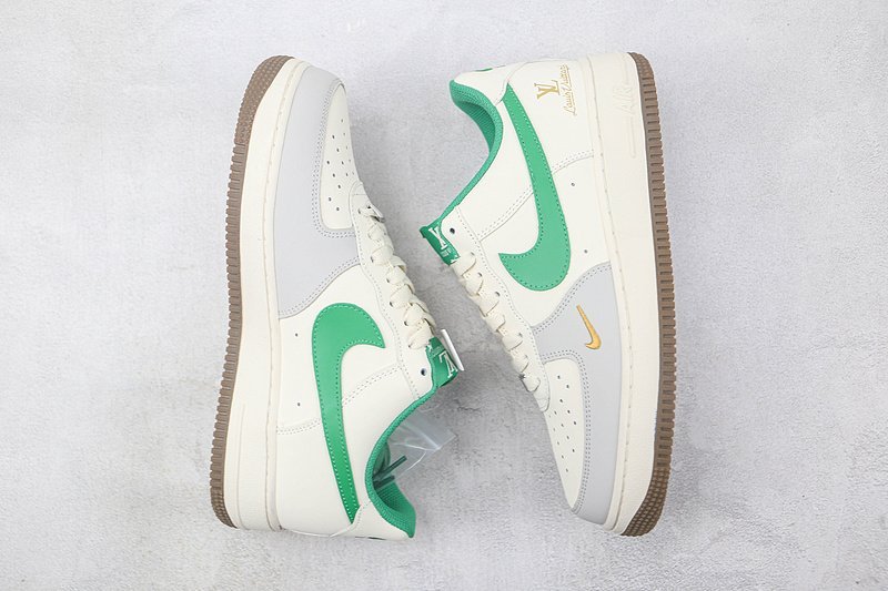Louis Vuitton x Nike Air Force 1 Low "Cream White/Green/Gold" фото № 6