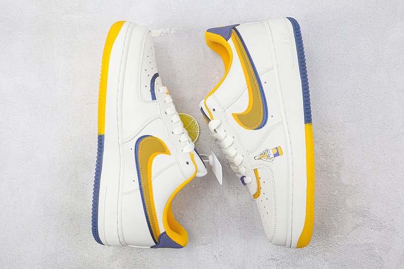 Nike Air Force 1 07 Low "Corona Cream White/Dark Blue/Yellow" фото № 6