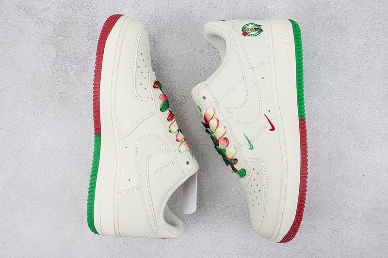 Nike Air Force 1 Low "Cream White/Green/Red" фото № 6