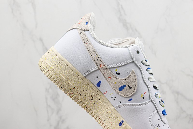 Nike Air Force 1 Low "White with Paint" фото № 3