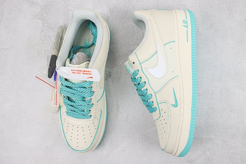 Nike Air Force 1 Low "Sail White/Mint Blue/Swoosh" фото № 7