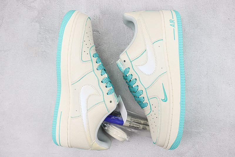 Nike Air Force 1 Low "Sail White/Mint Blue/Swoosh" фото № 6