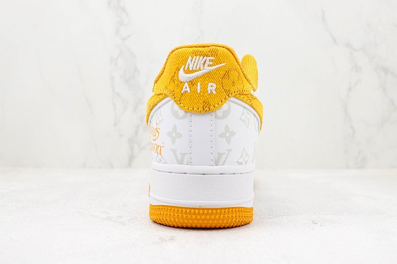Louis Vuitton x Nike Air Force 1 Low "Yellow/White/Sliver" фото № 9