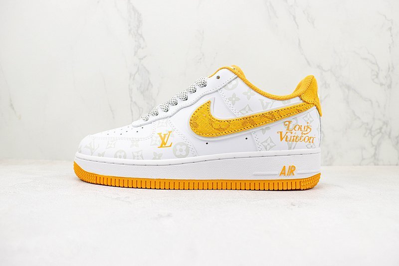 Louis Vuitton x Nike Air Force 1 Low "Yellow/White/Sliver" фото № 2