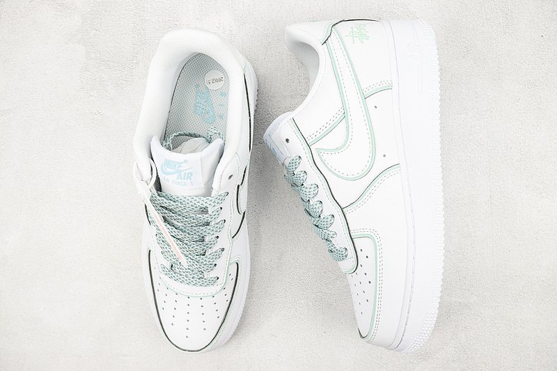 Stussy x Nike Air Force 1 Low "White/Light Blue" фото № 6